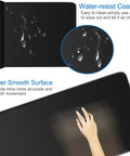 Showcase of XXL 31.5x15.7 Inch Gaming Mouse Pad With Water Resistant Surface And Non Slip Rubber Base, Black