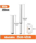 Adjustable Furniture Legs Set In Cold Rolled Steel Sturdy Table Legs And Sofa Feet For Cabinets Black And White Finish Replacement Hardware