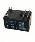 Set Of Two 30 Amp 12 Volt Dc Pc Board Power Relays Dpst No General Purpose Drop In Swaps Solid As A Rock For DIY Shop Work And Zero Drama Circuit Upgrades, 6-pin black relay with AgCdO contacts.