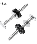 5 Piece T Track Bolts And Knob Kit For Woodworking Jigs And Fixtures M8 X 100mm Bolts With 32mm Knob Heads Brass Inserted Plastic Knobs
