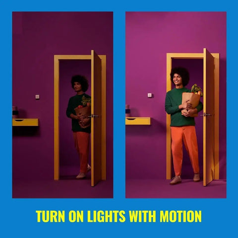 Indoor Motion Sensor Pack Of 2 For Smart Lighting That Flips Lights On When You Walk By And Off When You Leave Auto On Auto Off