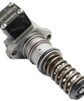 Top Shelf Electric Fuel Unit Pump Compatible With Mack E7 Series Trucks From 2003 Through 2006 6 Pack Ref 0414755014 0414755015 313GC5233MX closeup of fuel pump with spring