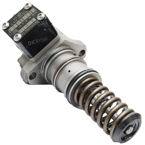 Top Shelf Electric Fuel Unit Pump Compatible With Mack E7 Series Trucks From 2003 Through 2006 6 Pack Ref 0414755014 0414755015 313GC5233MX closeup of fuel pump with spring