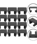 12 Pack Outdoor Patio Furniture Clips For Rattan And Wicker Sectional Sofas Sofa Clamps Fasteners shown in black color