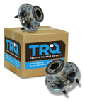 Two Piece Wheel Bearing And Hub Assembly Set For 2010-2017 Equinox, 2014-2017 Impala, shown with packaging box