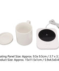 Kick Those Cold Coffee Sips To The Curb With This Electric Desk Mug Warmer Featuring Three Custom Temperature Settings To Keep Your Daily Grind Piping Hot All Day Long Smart Cup Heater For Office, with mug and heating panel.