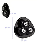 Self Adhesive Mini Caster Wheels For Appliances 8 Pack, black triangular rollers with measurements for countertop use