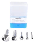 Five Piece 82 Degree Zero Flute HSS Countersink And Deburring Tool Set Pilotless Type For Clean Countersinking And Minimal Chatter