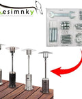 All Purpose Patio Heater Bolt And Nut Replacement Kit with wrench, nuts, bolts, spacers for outdoor propane heaters