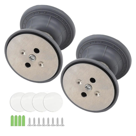 RV Magnetic Door Catch Set In ABS And Stainless Steel, Quiet Door Holder Latch Pair With screws, tape mount, spring design