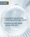 6 Inch By 20 Foot Ultra Flexible Clear PVC Dust Collection Hose Spiral Design Tough As Nails Heavy Duty