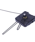 DIY Friendly No Nonsense Wall Clock Repair Kit With Pendulum Movement And Quartz Motor showing black hands and fittings