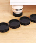 4 Pack Black Rubber Anti Skid Shock Absorbing Mats For Washing Machines And Furniture Feet Pads No Tools Needed To Stop Scratches