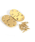 Hardcore Durable Brass Hinges 2 Pack Round Edge for Folding Tables Two And A Half Inches By One And A Half Inches with screws