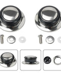 Hot Kitchen Pot Lid Knob Replacement Kit featuring heat Resistant Silicone Grip Plus Stainless Steel Handles And Black Screws For 5Mm To 12mm Holes In Glass Cookware And Pans, Perfect Easy Fix Your Lids Today, 2 pack with screws, washer, and silicone pad