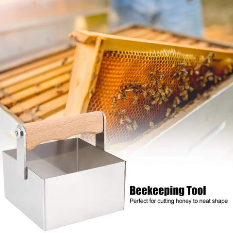 Stainless Steel Honeycomb Cutter For Beekeeping with smooth edges, ideal for clean burr-free honey cutting in home apiaries.