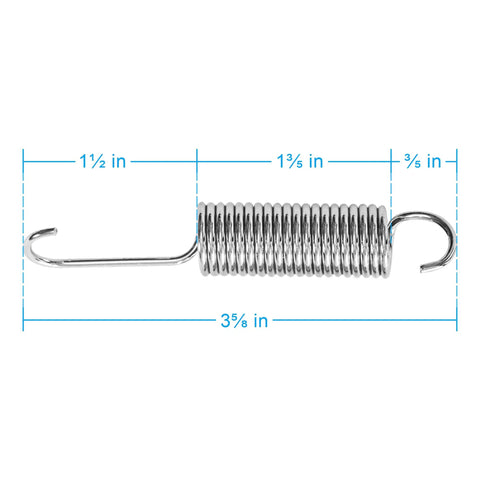Grab This Solid Set Of Killer Replacement Tension Springs For Recliner Sofa Chair Pull Cord Mechanism Quick Swap Top Shelf Heavy Duty Steel Coils Silver Furniture Hardware Pack Of Two - 92mm steel tension spring
