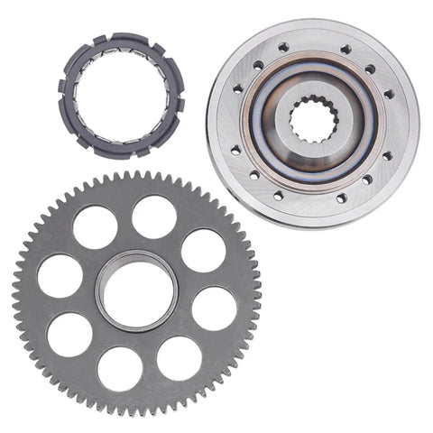 One Way Bearing Starting Clutch For Motorcycle Replacement 27610901A 17310291A 70140471A shown with metal gear components