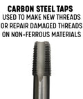 Carbon steel tap from Beefy Half Inch NPT Pipe Tap And Die Kit For Internal And External Threading In Carbon Steel With Hex Die, Pro Grade Set For Cleaning, Repairing, And Rebuilding Damaged Or Jammed Pipe Threads, POUT Series.