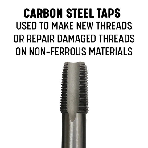 Carbon steel tap from Beefy Half Inch NPT Pipe Tap And Die Kit For Internal And External Threading In Carbon Steel With Hex Die, Pro Grade Set For Cleaning, Repairing, And Rebuilding Damaged Or Jammed Pipe Threads, POUT Series.