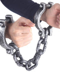 Plastic Halloween Shackles On Chain Handcuff Prop For Dope Costume Decor And Photo Ops Lightweight Cuffs With A 4 Inch Diameter And 32 Inch Chain