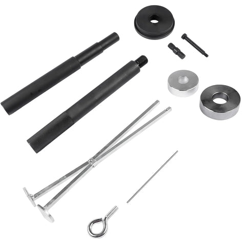 Alignment Bar And Gimbal Bearing Tool Set With Bearing Puller And Seal Bellows Replacement components on white background