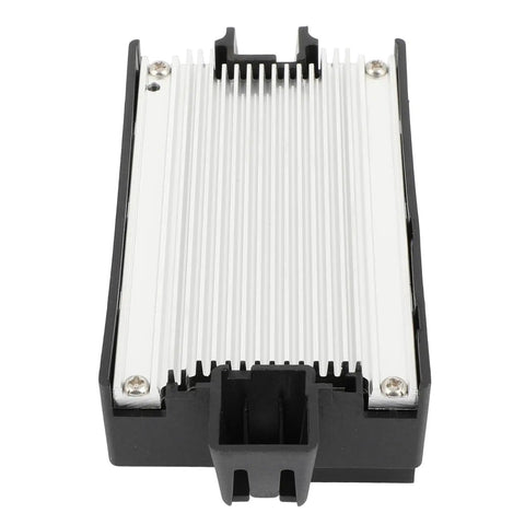 Straight Up Reliable AC Blower Motor Resistor For Chevy And Buick Cars 2011 To 2016 top view of aluminum finned design for heat dissipation.