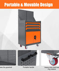 Tool Chest On Wheels Built For Garage And Workshop Beefy Heavy Duty Metal Box Cabinet With Drawers Liners And Locking System Rust Resistant Thickened Cold Rolled Steel Protective Liners Guard Your Gear.