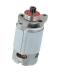 Heavy Duty 21V Reciprocating Saw Motor Replacement Featuring Eight Tooth Gear Drive And Solid Copper Windings showing motor design and gear.