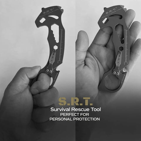 Must Have 14 Function Survival Rescue Tool For Everyday Carry And Car Emergencies, Grab And Go Auto Multitool