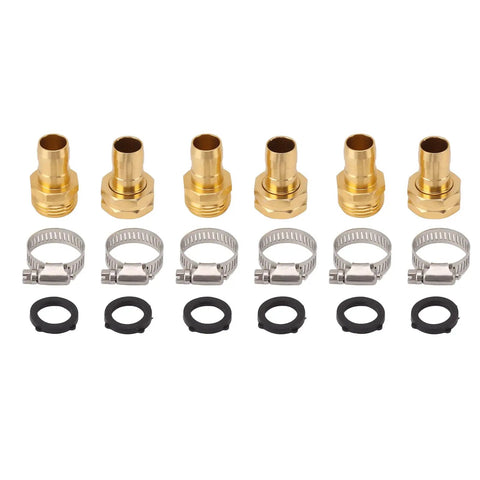 Top Grade Thonlai Garden Hose Repair Kit Durable Aluminum Connectors With Clamps For 3/4 Inch And 5/8 Inch Outdoor Hoses Rust Resistant Steel Hardware 3 Sets To Fix Leaks Fast brass hose fittings, clamps, and washers