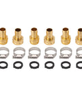 Get Garden Hose Repair Kit Fix Leaks Fast With Stainless Steel Clamps And Aluminum Fittings For 5/8 Or 3/4 Inch Hoses plus Washers And Connectors brass fittings, clamps, and washers set