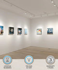 Pro Grade 17.5W LED H Track Light Heads illuminating art gallery, ETL Listed, Dimmable CRI90 4000K Neutral White, easy installation
