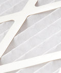 Close-up of a Pleated MERV 12 Air Filters 16x25x1 Actual Size 15.5x24.5x0.75 Six Pack For High Efficiency HVAC Filtration filter material