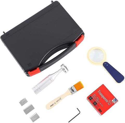 Cross Hatch Adhesion Tester Kit With 1mm 2mm 3mm Blades, Cross Cut Tester, Pro Grade Multi Blade Spacing And 0.01mm Tolerance, Includes Durable Plastic Carry Case For Lab And Field Use