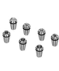 Must-Have 7Pcs Spring Collet Set For ER Tool Holders. Durable Spring Steel Collets in different sizes for precision jobs.