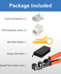 90 Degree Angled Speed Termination Keystone Tool For RJ45 Keystones, Ethernet Punch Down Kit with included accessories
