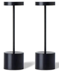 Two Pack Cordless Desk Lamp Rechargeable With 5000mAh Battery, Metal Small Table Light, 3 Color Stepless Dimming Portable Led Lamp