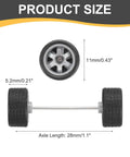 Four Pack 1 64 Scale Wheel And Tire Set With Real Riders Rims Includes Axles For RC Diecast Cars Diy Model Upgrades Ideal For Customizing Modding And Upgrading Toy Vehicles Gray Rims product size and dimensions in inches and mm