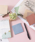 Dope 3x3 Sticky Notes Pack Of 16 Pads With 55 Sheets Each In Vintage Colors on table with pen and notepad