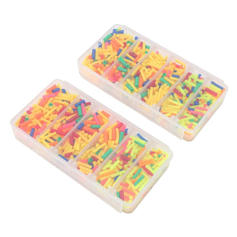 Hot Heat Shrink Tubing Colored Sleeves For Fishing Bait Kit Protection 250pcs Durable ABS Tackle Rigging Wrap Sleeve Stuff You Need in organizer boxes