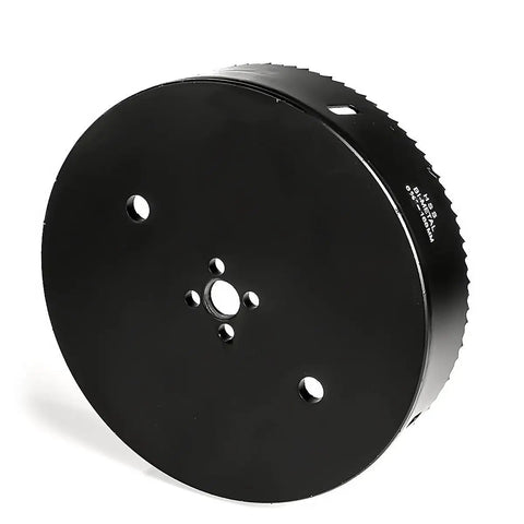 Six And Five Eighths Inch Hole Saw With Heavy Duty Arbor Bi Metal Hss Teeth for Can Lights Drywall Wood Plastic and Thin Metal