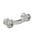 Elegance Glass Collection Clear Glass Drawer Pull For Cabinets And Furniture, Durable Clear Glass Knob Handle, side view