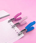 One Quarter Inch Hole Punch For Crafts With Pink Soft Grip Handle, Handheld Puncher for tags, cards, scrapbooking, and DIY projects