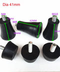 Rubber Shock Isolator Studs 1 Pack Black Adjustable Feet Pads for Chairs and Furniture Legs With M6 M8 M10 Screws