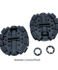 Two Pack Kid Friendly Tricycle Pedals Replacement Set For 1.25cm Rod Rubber Bicycle Pedals For Children Durable Outdoor Cycling Accessories Easy Install Ideal Spare Pedals For Trikes And Small Bikes, black rubber, with adapters