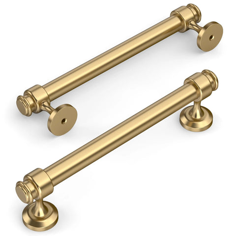 Champagne Bronze Cabinet Pulls Set Of 10 With 5 Inch Hole Centers Durable Zinc Alloy Drawer Handles For Kitchen And Bathroom Cabinets Easy Install Hardware IH0007