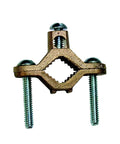 ProConnex Heavy Duty Ground Clamp 1/2 To 1 Inch Copper Alloy Connector For Bare Wire To Copper Or Steel Water Pipe Or Tubing
