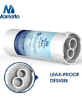 XWF Refrigerator Water Filter Replacement MR-XWF Model displaying leak-proof design on side angle