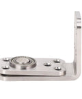 Side view of Hidden Door Hinge 600 Lbs Stainless Steel 180 Degree Adjustable Concealed Pivot Hinge for Secret Doors with mounting holes.
